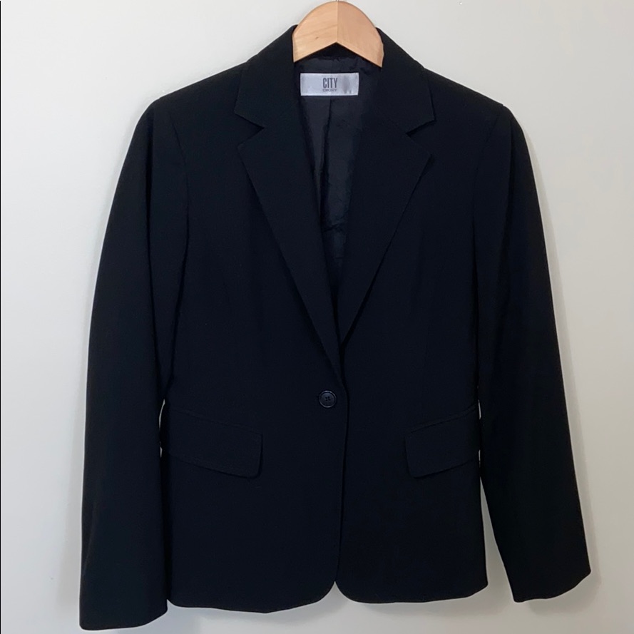 Dkny Basic Black Blazer